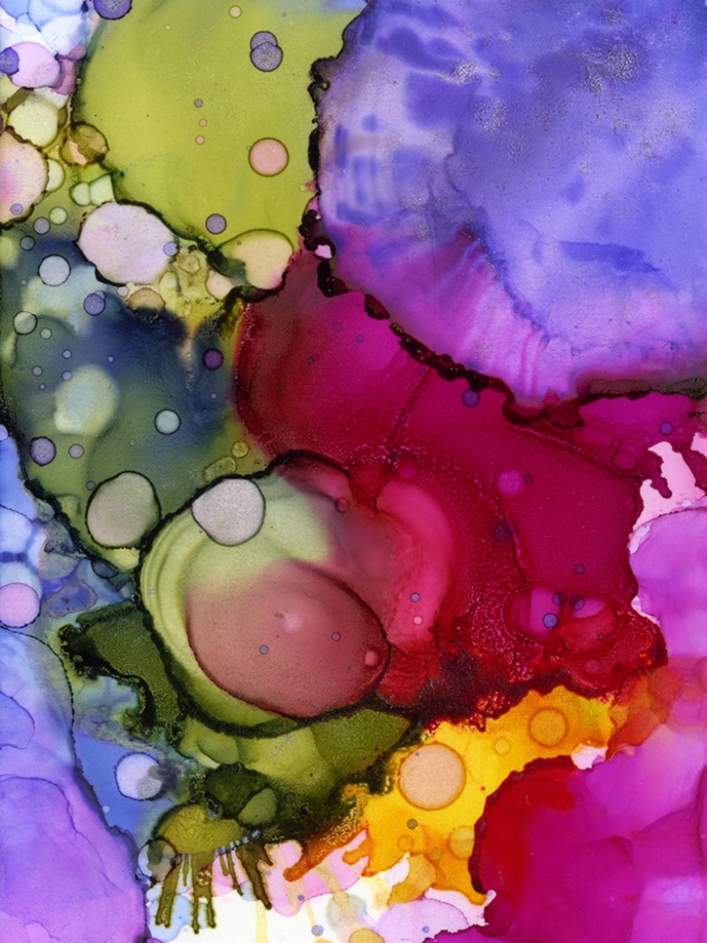 Original Abstract Alcohol Ink art Painting - Color Utopia 12